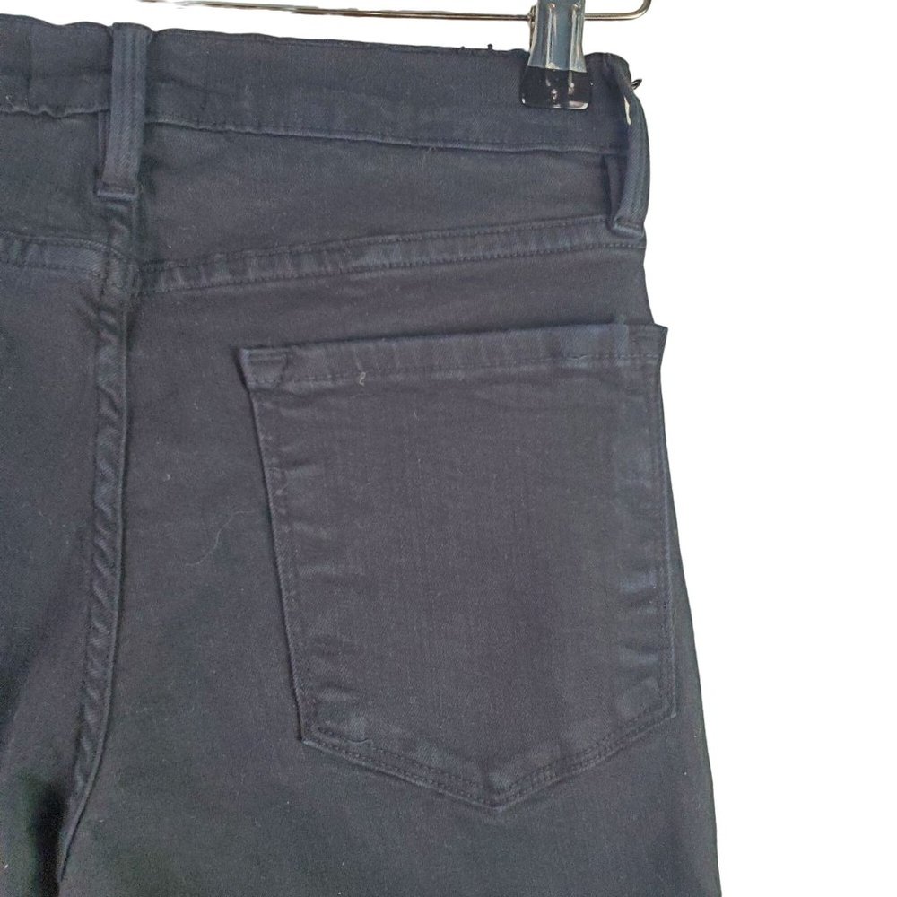 Frame Le Skinny De Jeanne Black Distressed Ripped Jeans, 26 - Picture 4 of 11